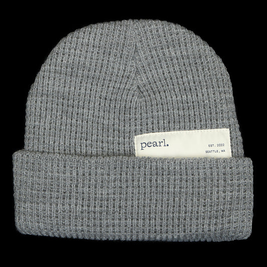 Pearl - Hidden Label Waffle Beanie
Color : Gray