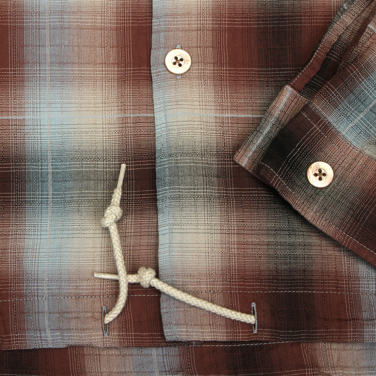 Pilgrim Surf Supply - Benson L/S Dobby Ombre Shirt
Color : Brown