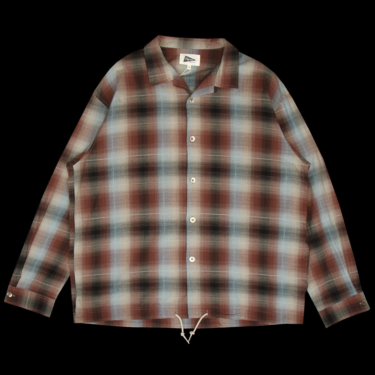 Pilgrim Surf Supply - Benson L/S Dobby Ombre Shirt
Color : Brown
