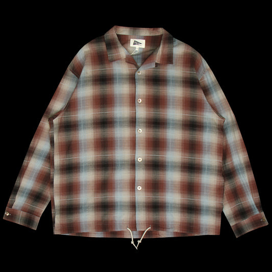 Pilgrim Surf Supply - Benson L/S Dobby Ombre Shirt
Color : Brown