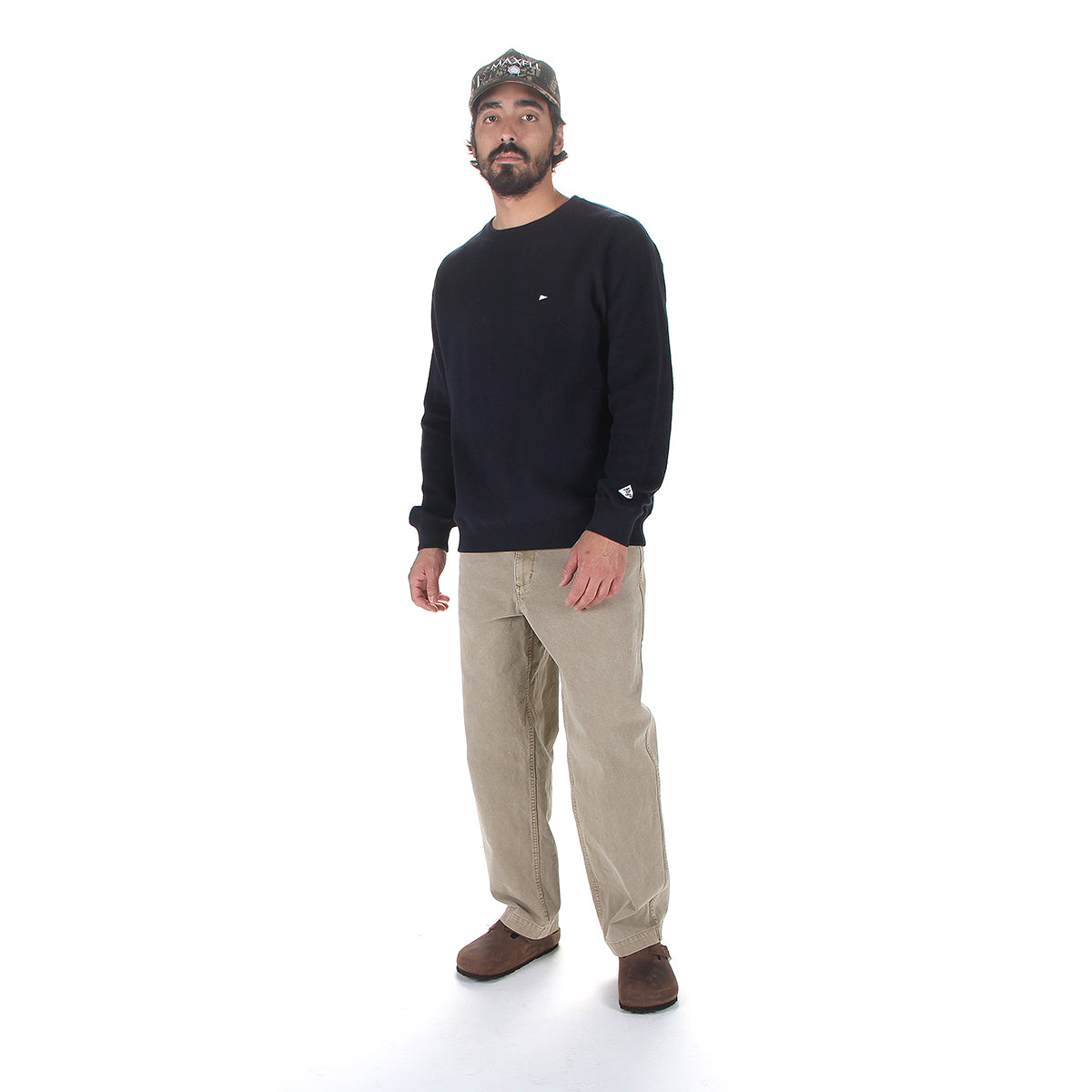 Pilgrim | Kagan Fleece Pennant Crew
Color : Navy