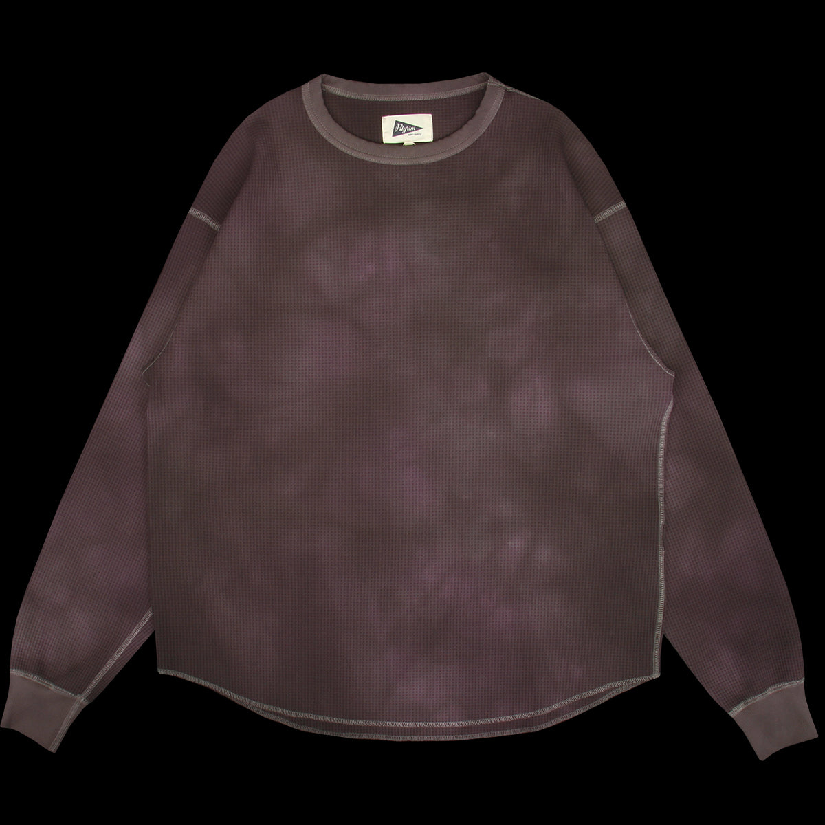Pilgrim Surf Supply - Connan Uneven Dyed Waffle Crewneck
Color : Purple