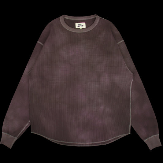 Pilgrim Surf Supply - Connan Uneven Dyed Waffle Crewneck
Color : Purple