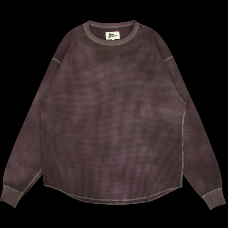 Pilgrim Surf Supply - Connan Uneven Dyed Waffle Crewneck
Color : Purple