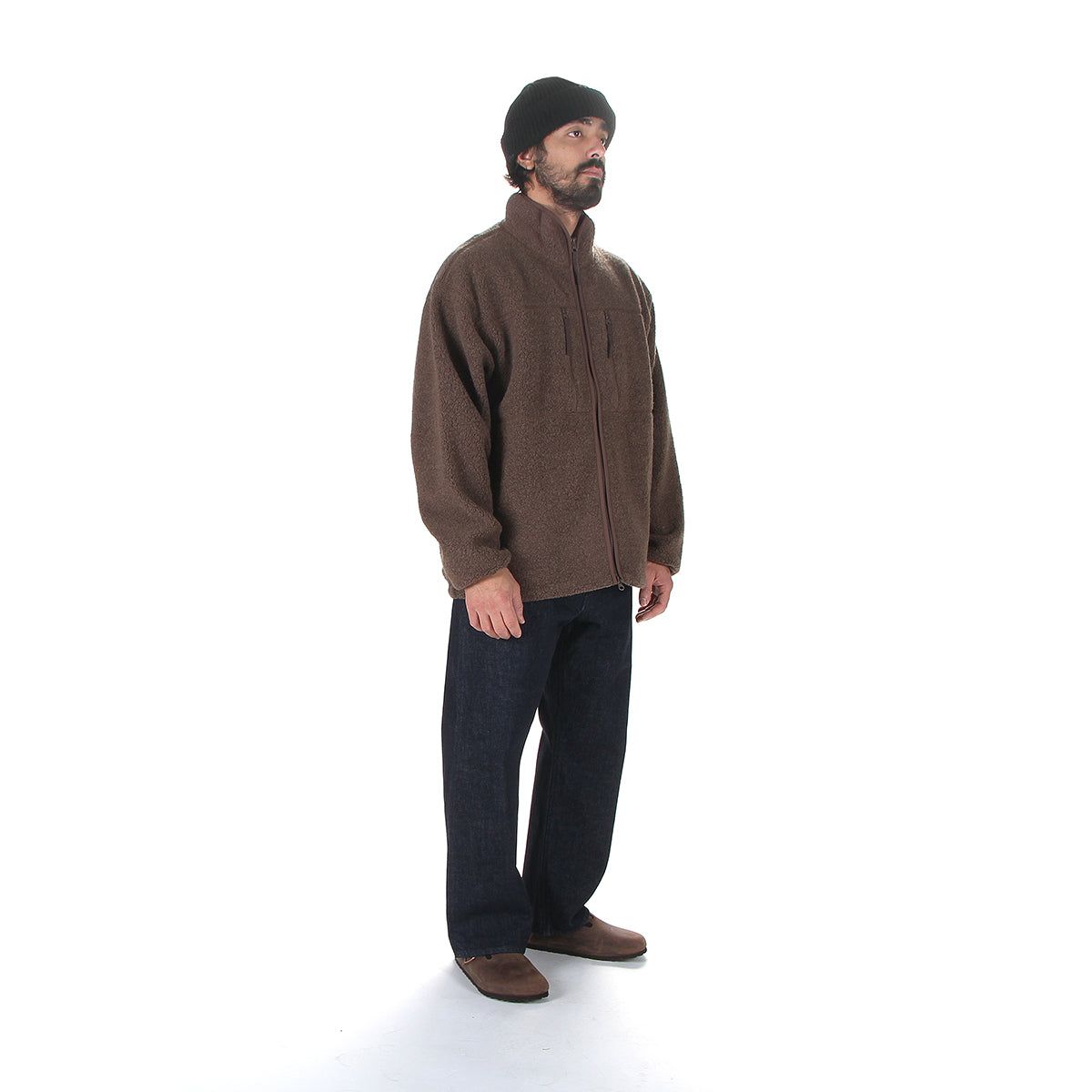 Pilgrim | Antonio Wool Zip-Up
Color : Brown