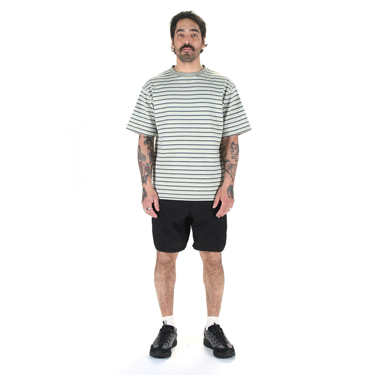 Pilgrim Surf Supply - Tucker Striped T-Shirt
Color : Sage