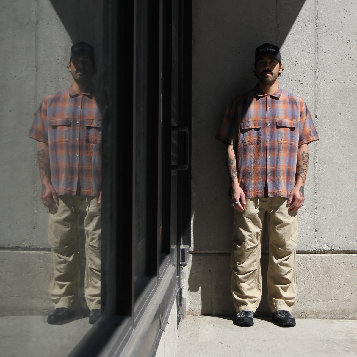 Pilgrim Surf Supply - Neuse Over Pant
Color : Khaki

Pilgrim Surf Supply - Sam Dobby Ombre S/S Shirt
Color : Orange