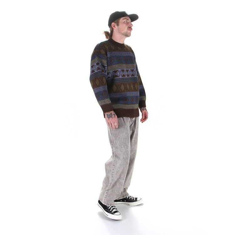 Polar Skate Co. | George Sweater
Color : Blue Green Mix