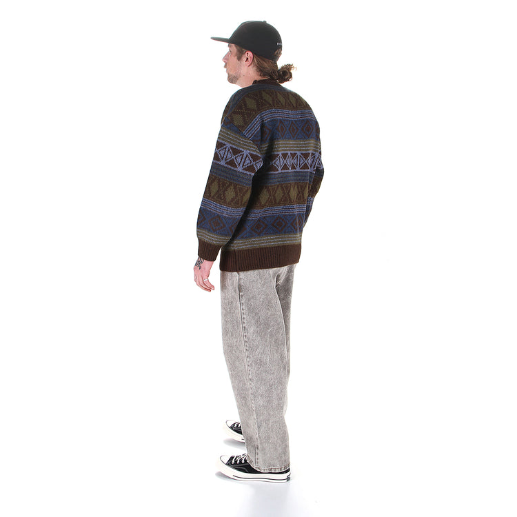 Polar Skate Co. | George Sweater
Color : Blue Green Mix