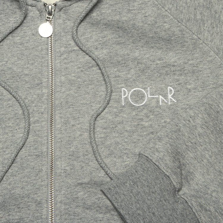 Polar Skate Co. | Default Zip Hoodie Heather Grey