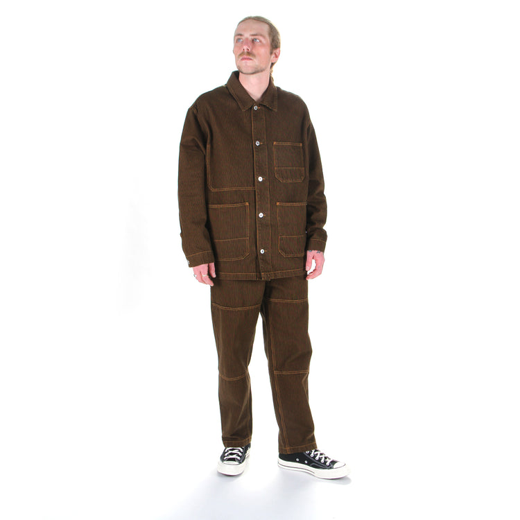 Polar Skate Co. | Striped Ezra Jacket Hickory Striped