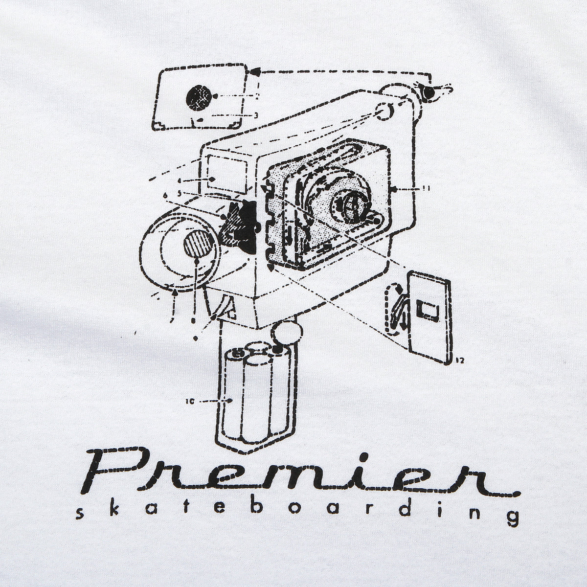 Premier - 8mm T-Shirt
Color : White / Black