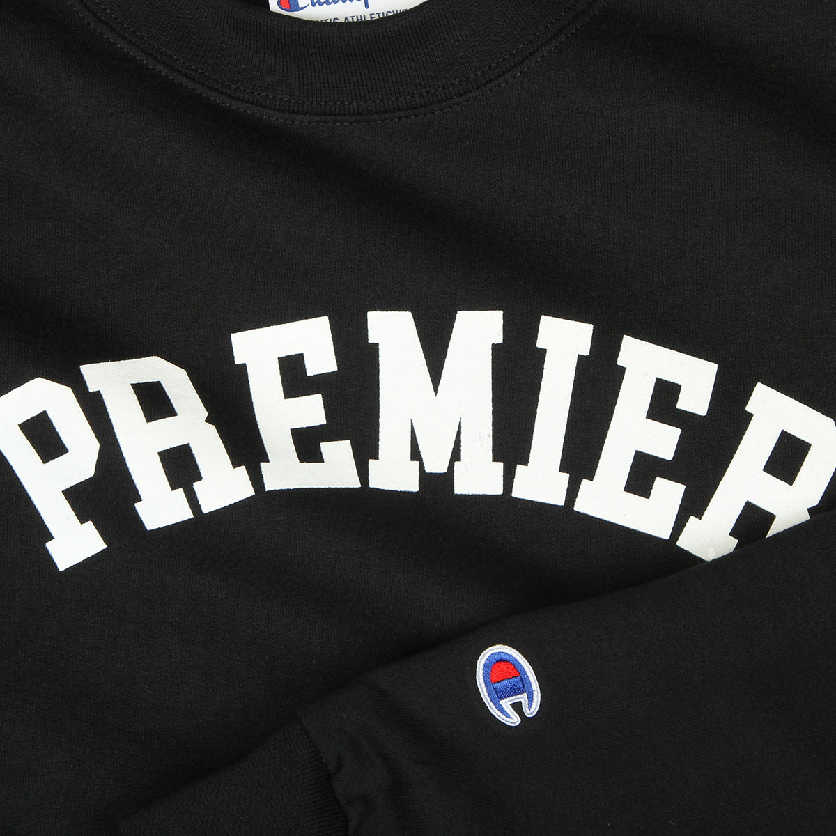 Premier - Collegiate Crewneck
Color : Black / White