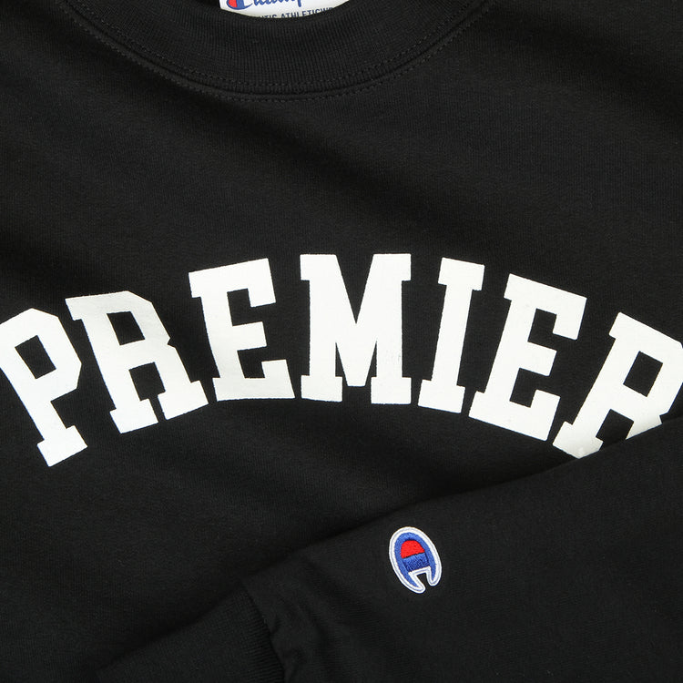 Premier - Collegiate Crewneck
Color : Black / White
