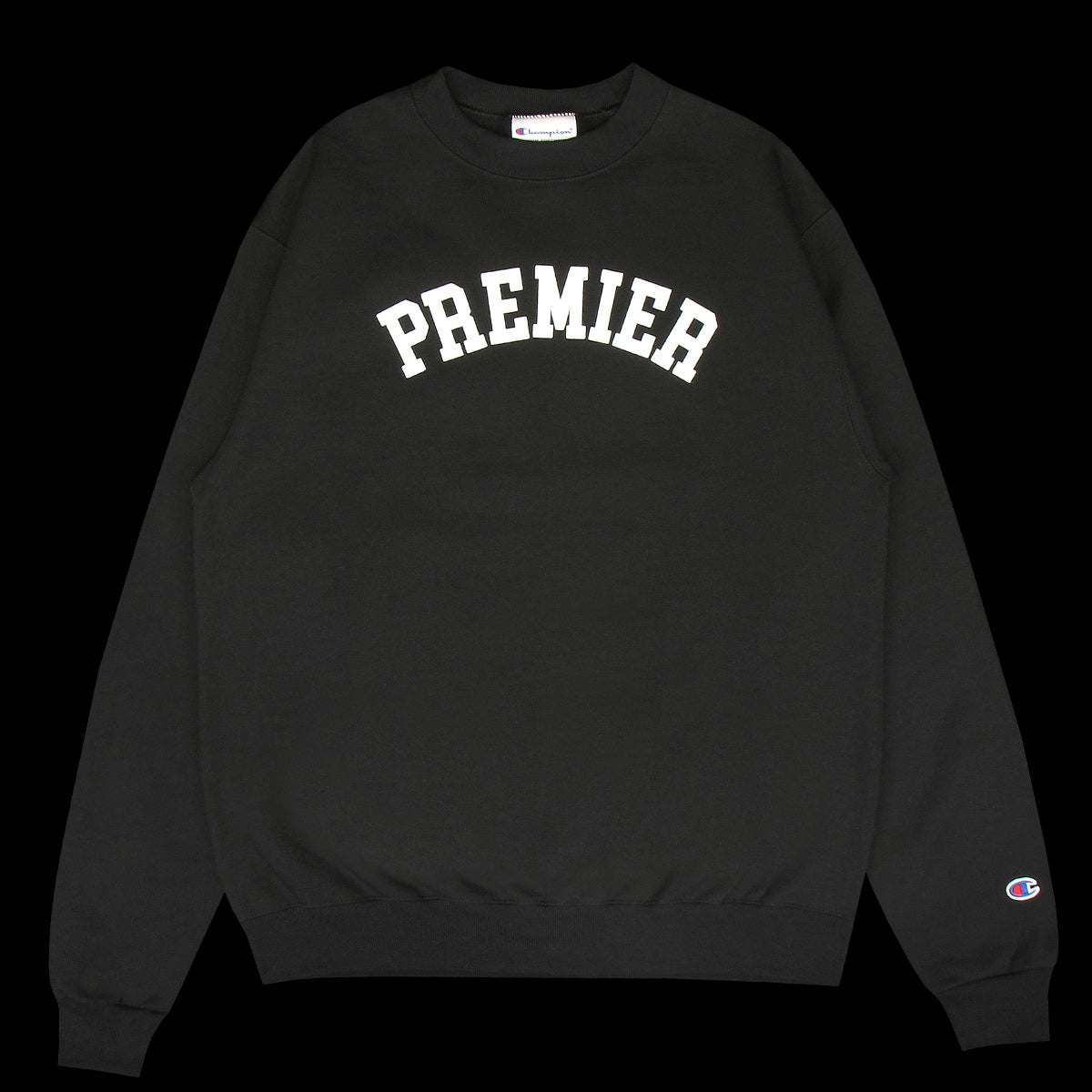 Premier - Collegiate Crewneck
Color : Black / White