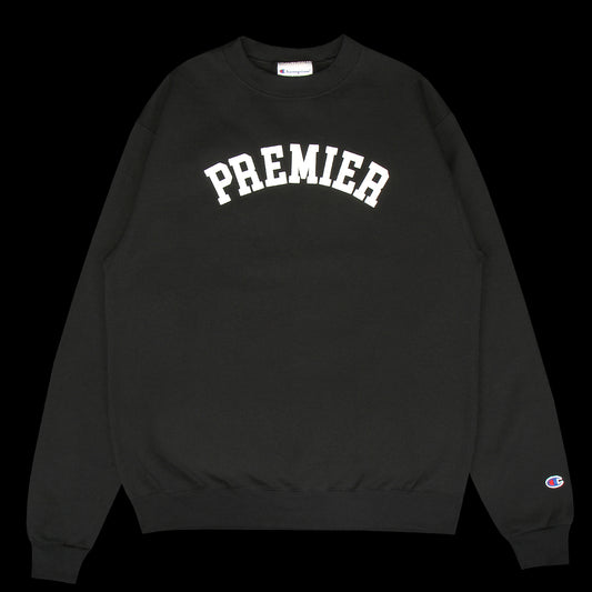 Premier - Collegiate Crewneck
Color : Black / White