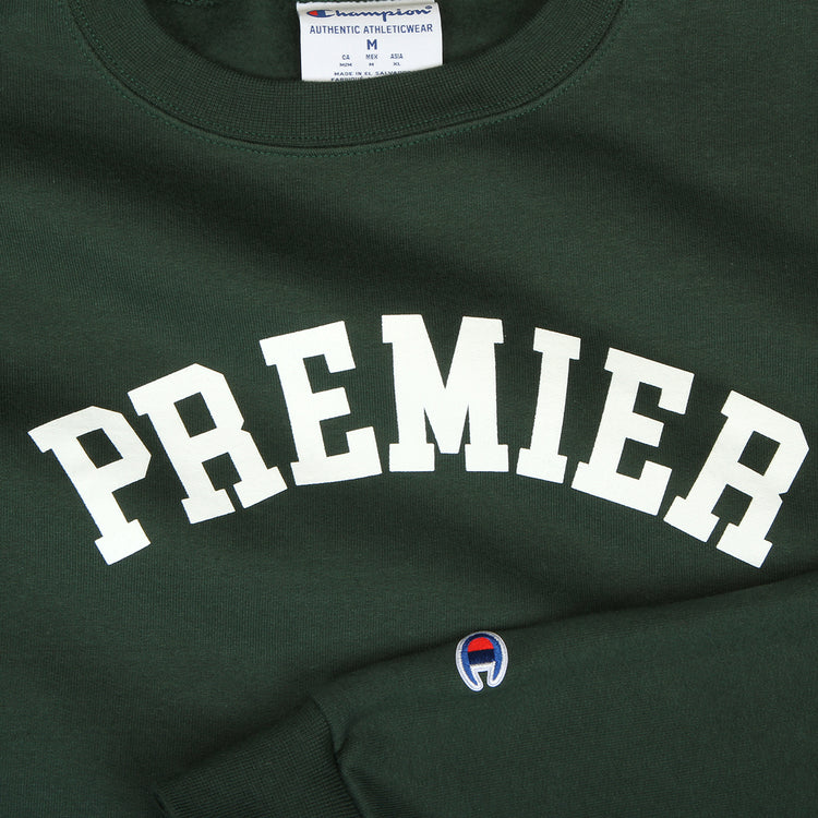 Premier - Collegiate Crewneck
Color : Dark Green