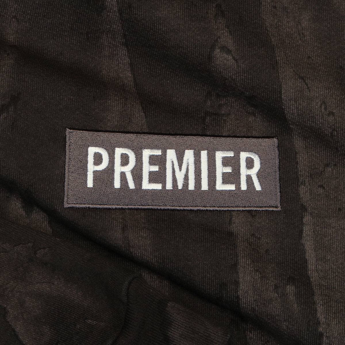 Premier | Drip Dyed Box Logo Hoodie
Color : Black
