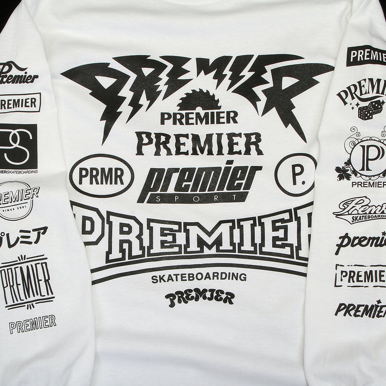 Premier - Sponsored L/S T-Shirt
Color : White / Black