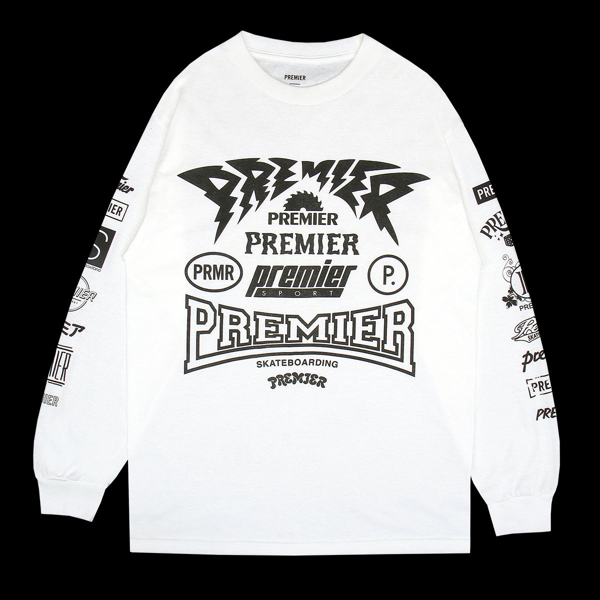 Premier - Sponsored L/S T-Shirt
Color : White / Black