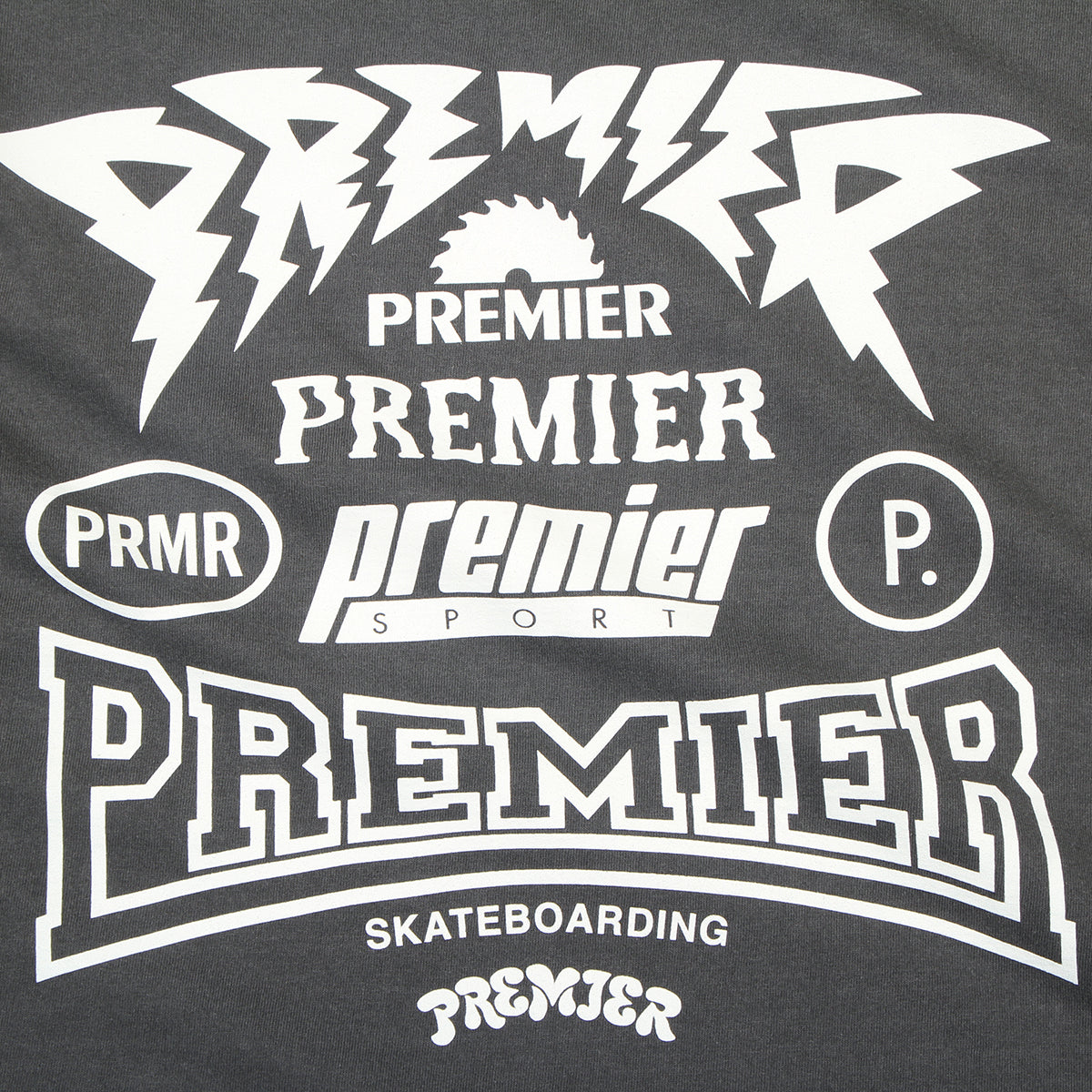 Premier - Sponsored T-Shirt
Color : Faded Black / White