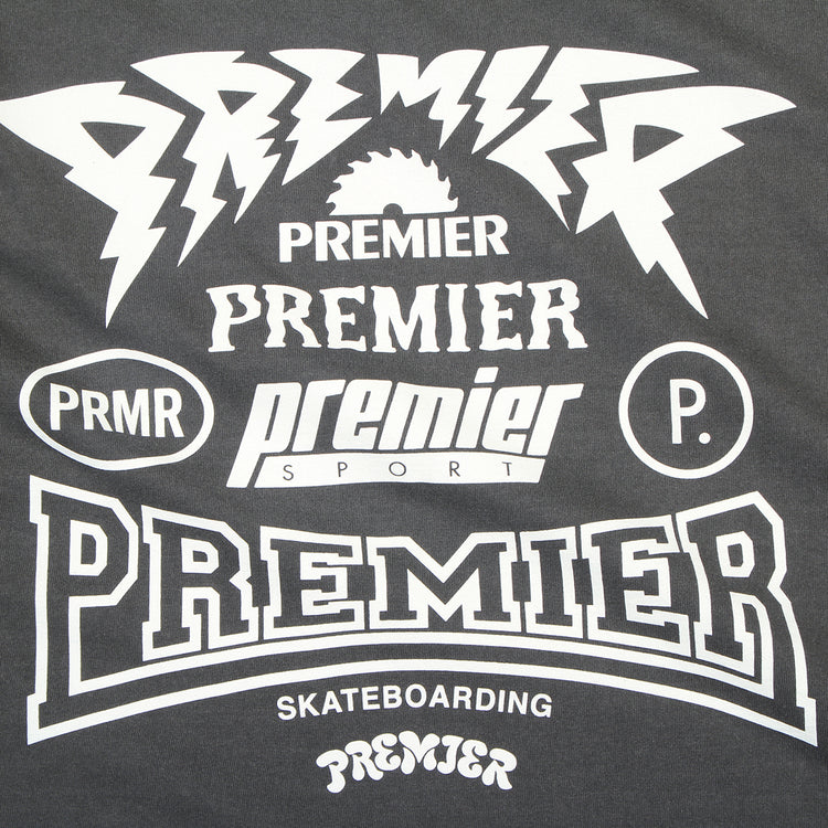 Premier - Sponsored T-Shirt
Color : Faded Black / White