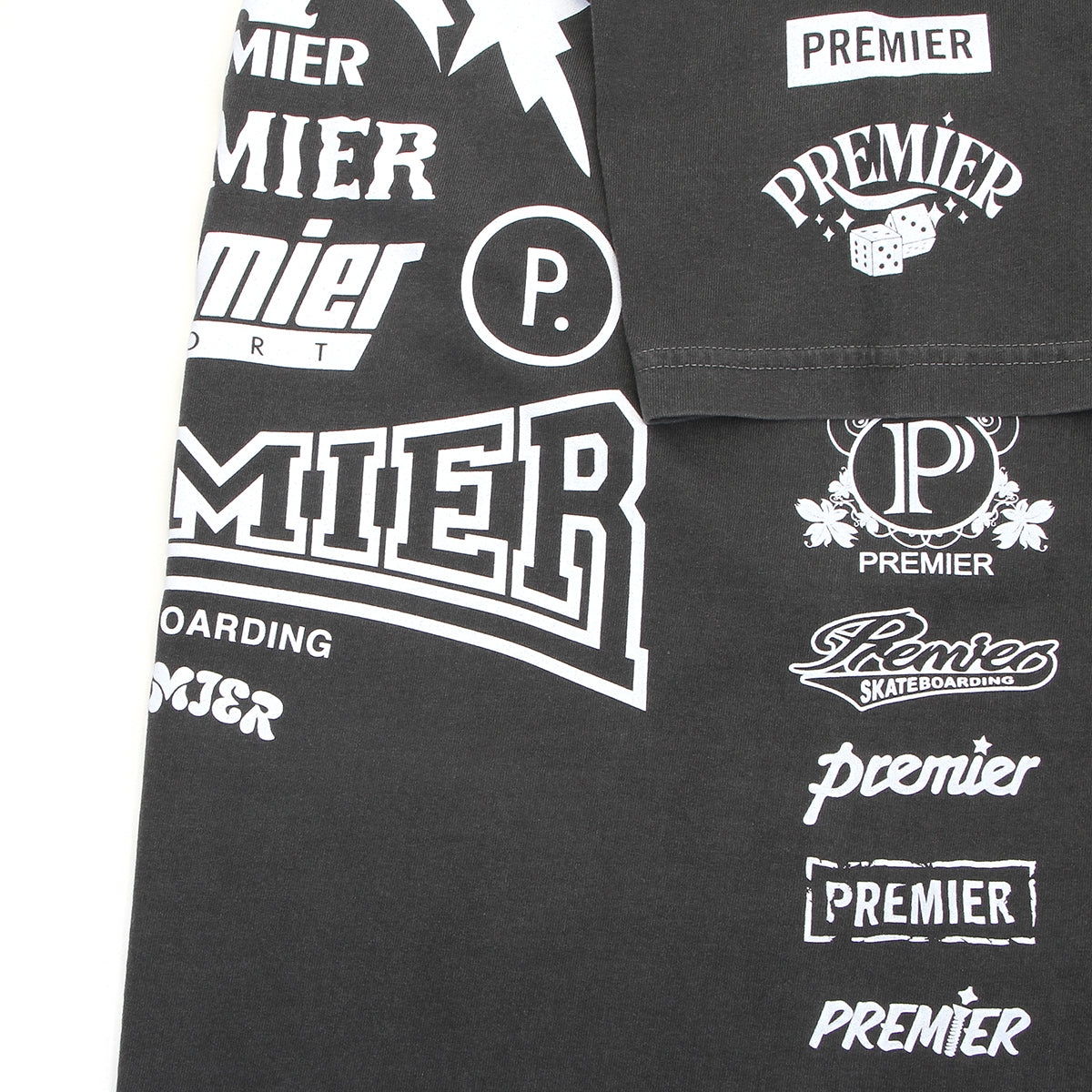 Premier - Sponsored T-Shirt
Color : Faded Black / White