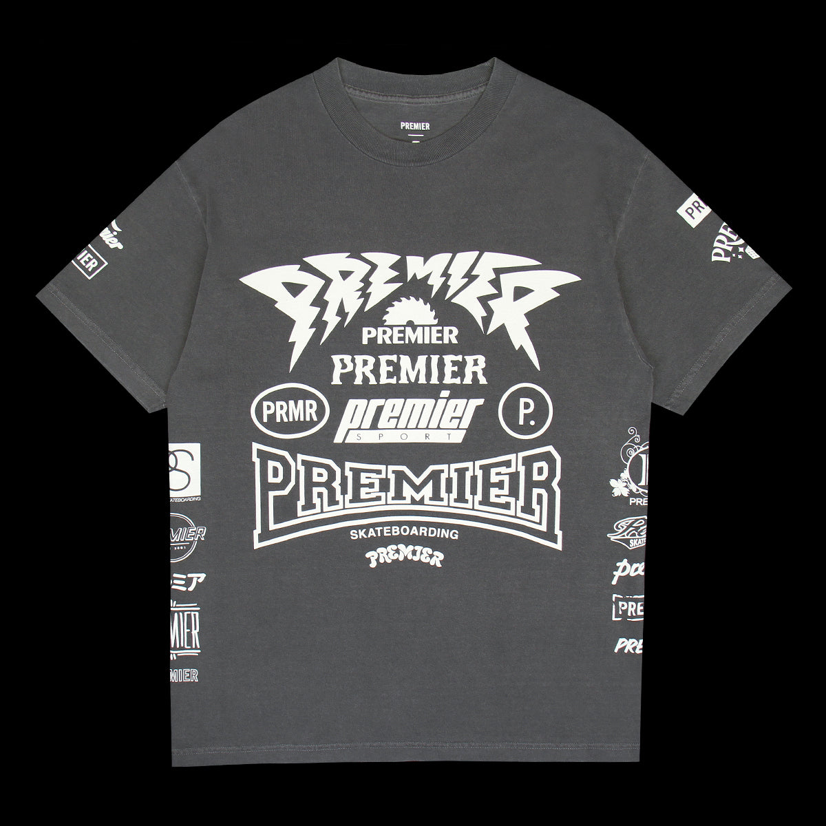 Premier - Sponsored T-Shirt
Color : Faded Black / White
