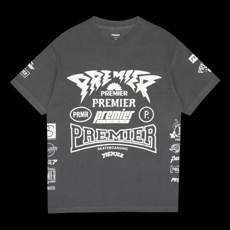 Premier - Sponsored T-Shirt
Color : Faded Black / White