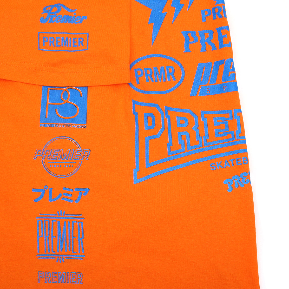 Premier - Sponsored T-Shirt
Color : Orange / Blue