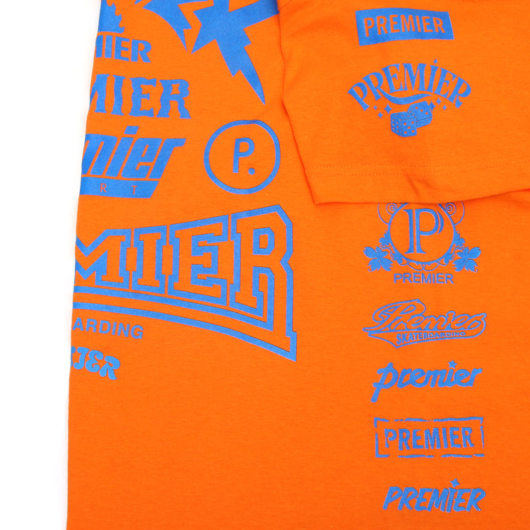 Premier - Sponsored T-Shirt
Color : Orange / Blue
