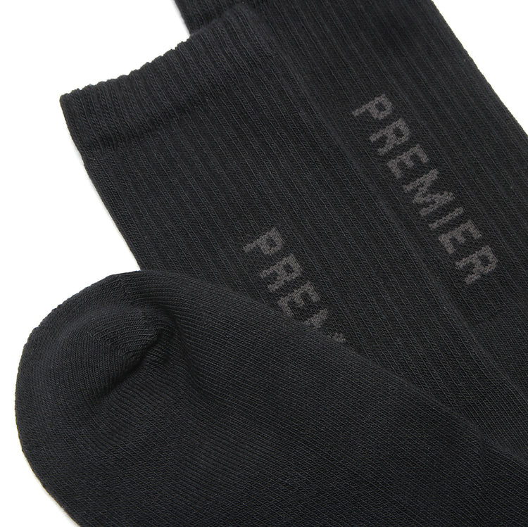 Premier Logo Crew Sock Black / Charcoal