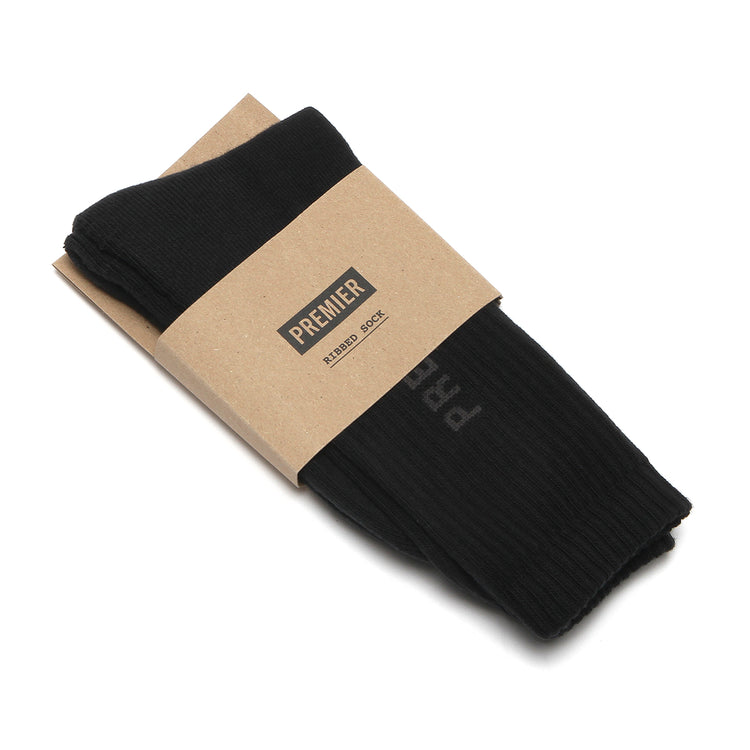 Premier Logo Crew Sock Black / Charcoal