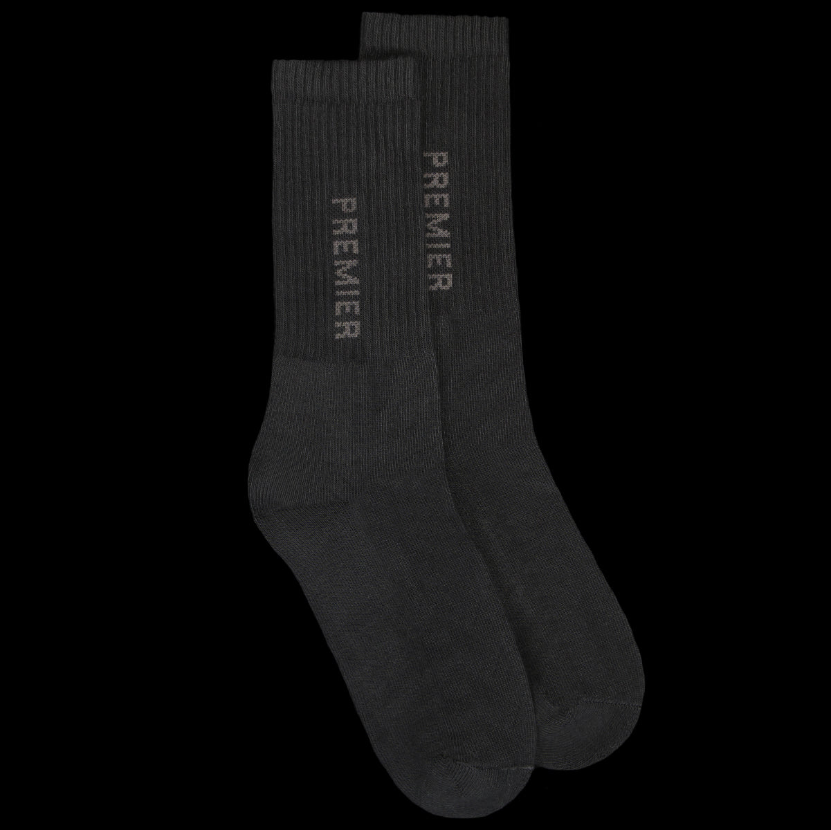 Premier Logo Crew Sock Black / Charcoal