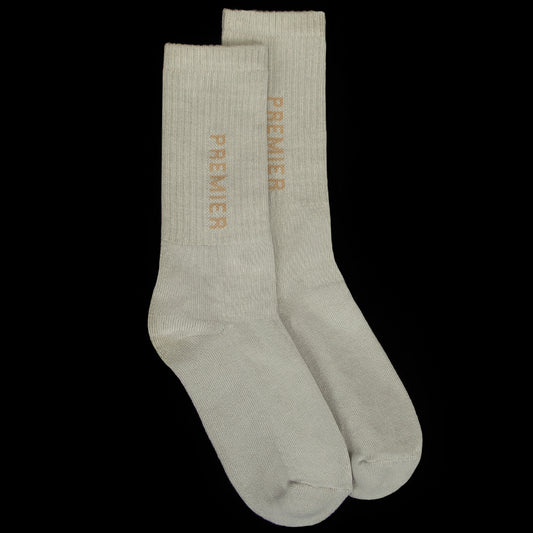 Premier Logo Crew Sock Greige / Tan