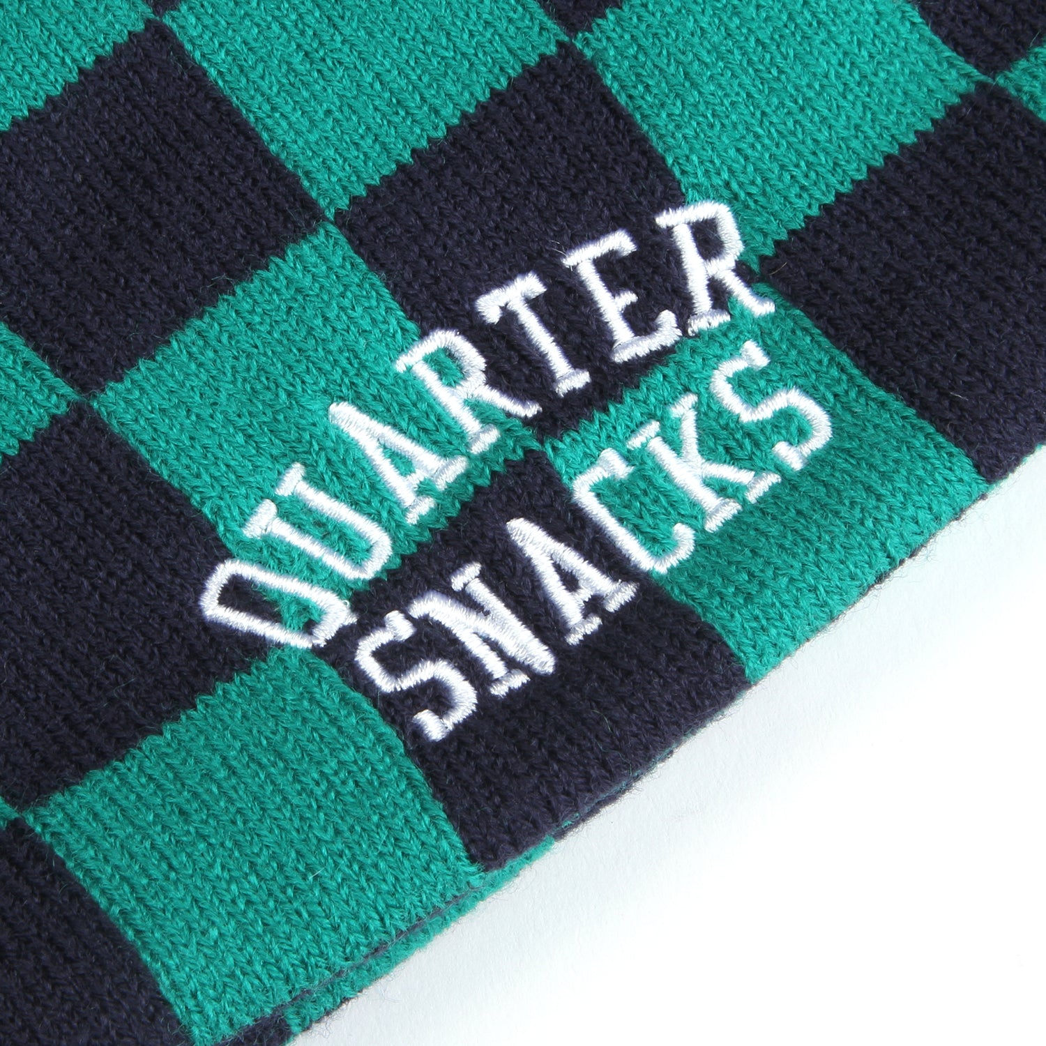 Quartersnacks Checkerboard Beanie Green / Blue