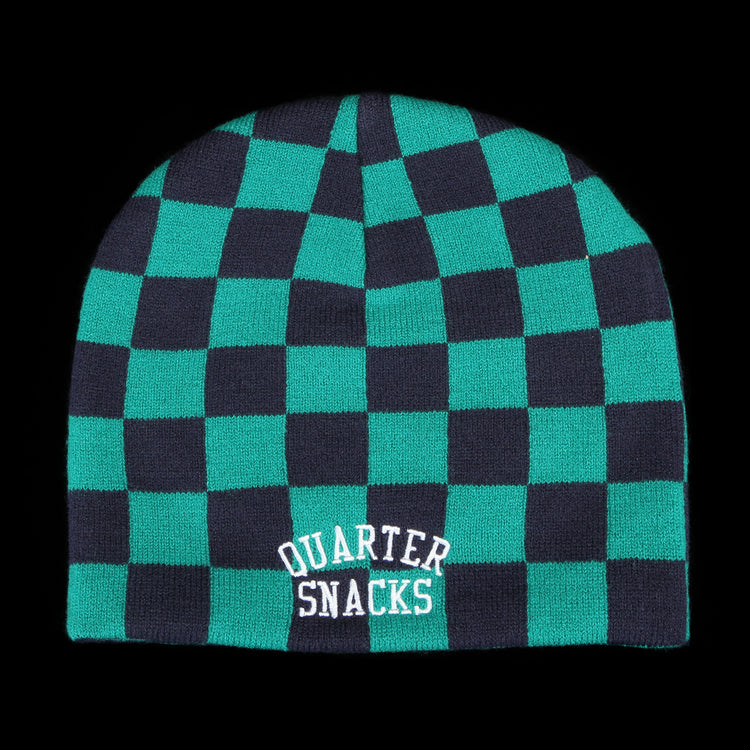 Quartersnacks Checkerboard Beanie Green / Blue