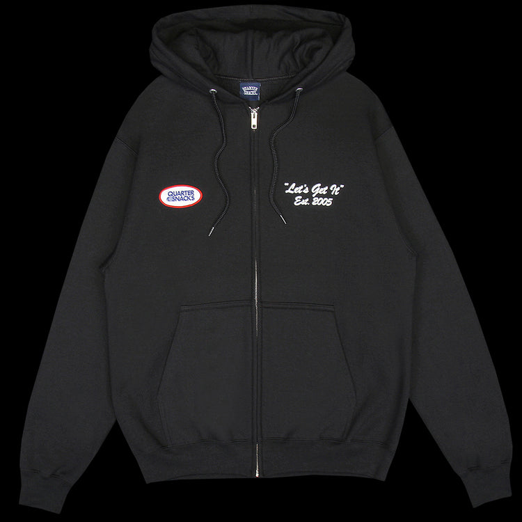 Quartersnacks - Let's Get It Patched Zip Hoodie
Color : Black
