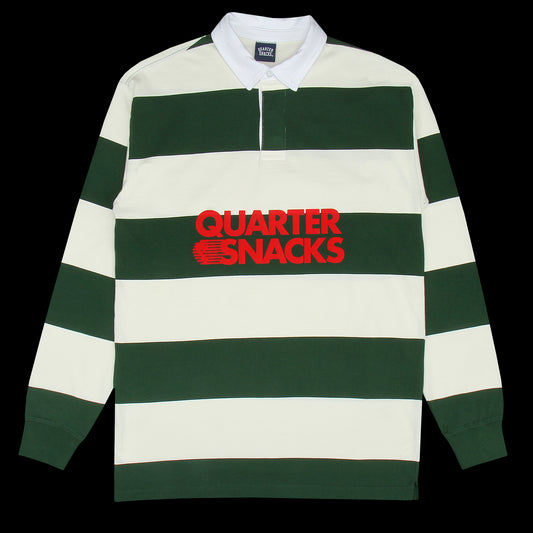 Quartersnacks  Globe Rugby ShirtGreen / Ecru