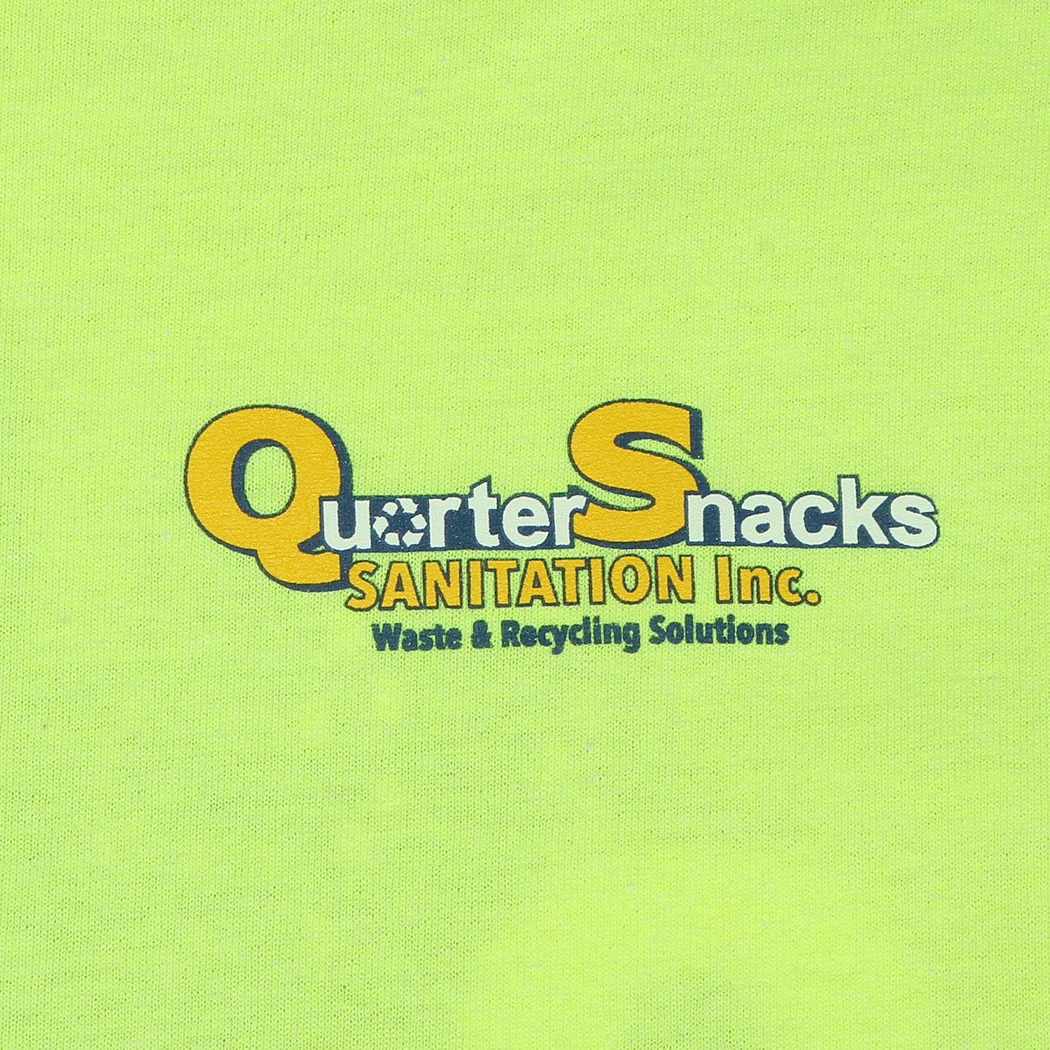 Quartersnacks Sanitation T-Shirt Neon Yellow