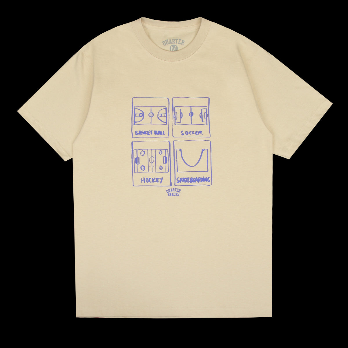 Quartersnacks - Sports T-Shirt
Color : Sand