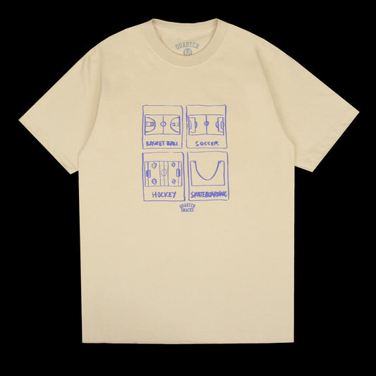 Quartersnacks - Sports T-Shirt
Color : Sand
