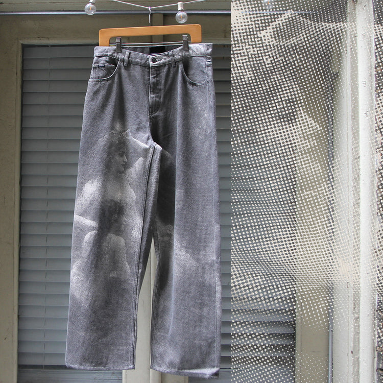 Rassvet - Nymph Baggy Denim Pants
Color : Black