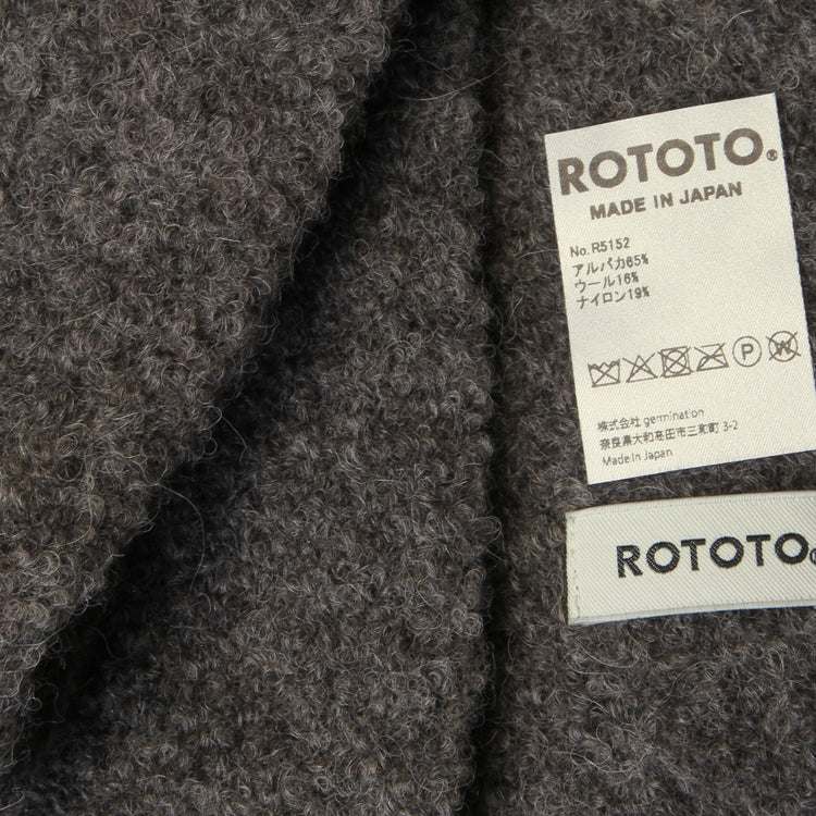 Rototo - Alpaca Boucle Short Muffler
Style # R5152
Color : Dark Gray
