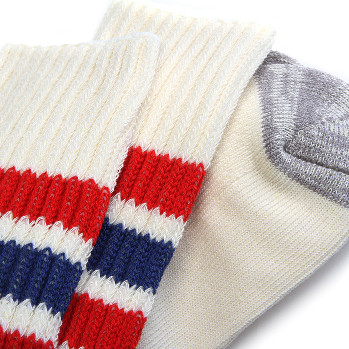 Rototo - Coarse Ribbed Sock
Style # R1255
Color : Chili Red / Blue