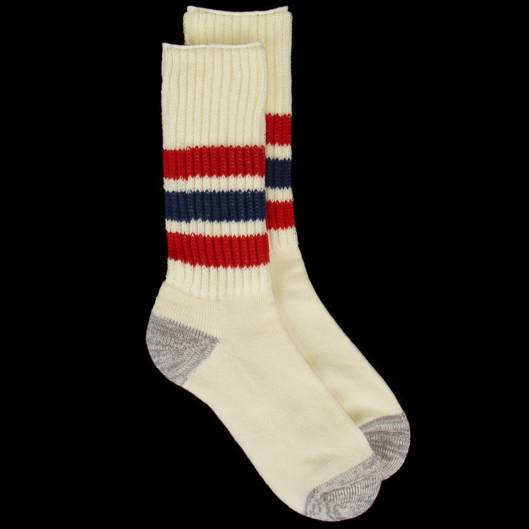 Rototo - Coarse Ribbed Sock
Style # R1255
Color : Chili Red / Blue