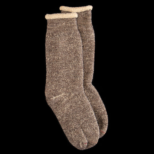 Rototo - Double Faced Crew Sock
Style # R1001-BR
Color : Dark Brown / Brown