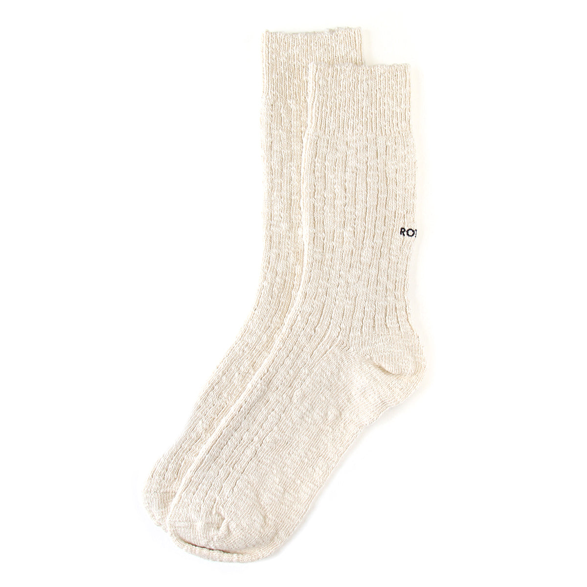 Rototo - Organic Cotton Slub Crew Sock
Style # R1634
Color : Ecru