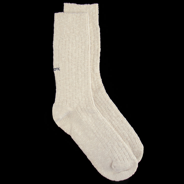 Rototo - Organic Cotton Slub Crew Sock
Style # R1634
Color : Ecru