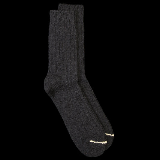 Rototo - Recycled Cotton Boucle Crew Sock
Style # R1613
Color : Black